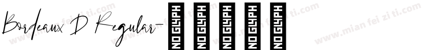 Bordeaux D Regular字体转换